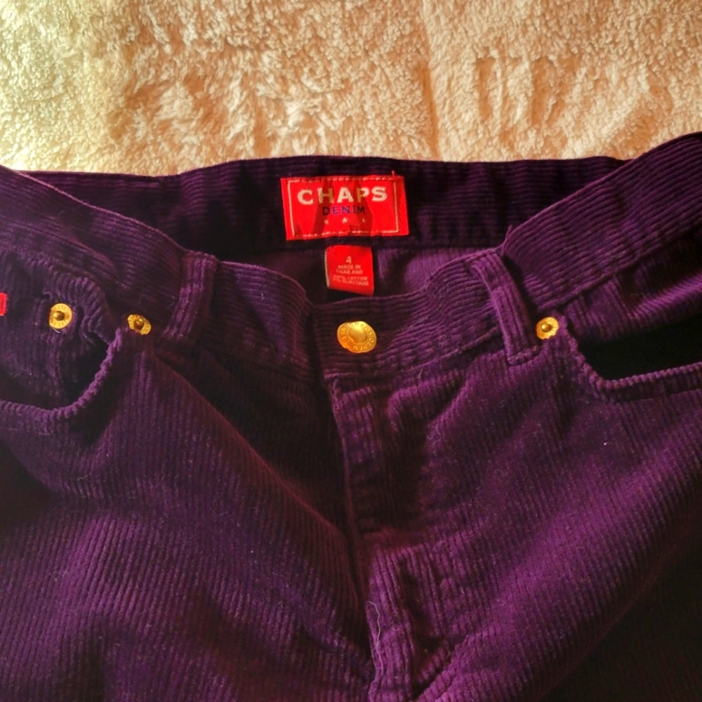 Chaps purple Corduroy jeans size 4